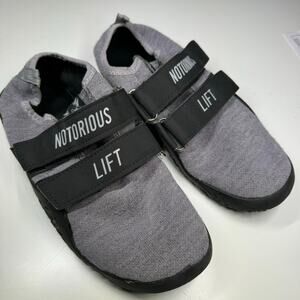 Notorious Lift Gen 2 Deadlift Shoes Gray Sumo Slippers Sz 38 EU (US - 7W / 5.5M)